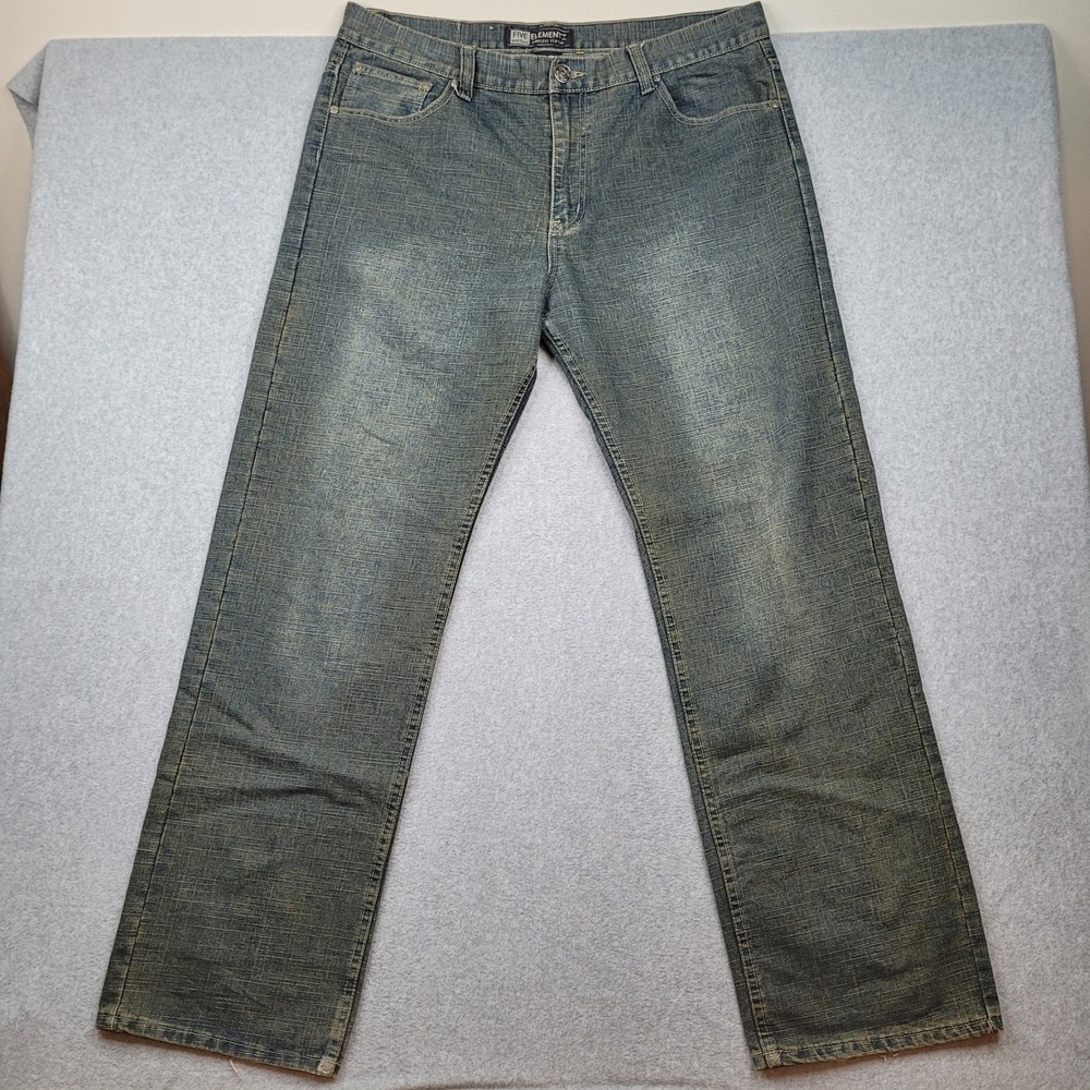 Five Elementz Jeans Mens 40 Blue Timeless Classic Straight Leg Distressed Denim